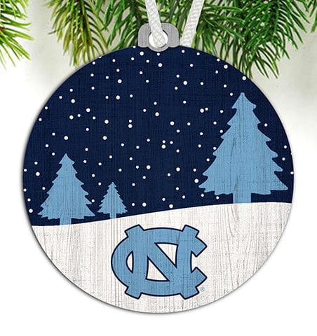 Fan Creations Ornament University of North Carolina Snow Scene Ornament