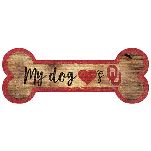 Fan Creations 6x12 Horizontal University of Oklahoma Dog Bone Sign