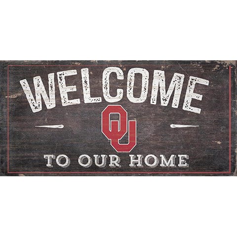 Fan Creations 6x12 Horizontal University of Oklahoma Welcome Distressed 6 x 12