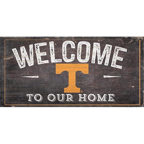 Fan Creations 6x12 Horizontal University of Tennessee Welcome Distressed 6 x 12