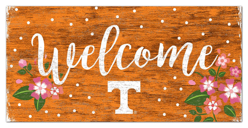 Fan Creations 6x12 Horizontal University of Tennessee Welcome Floral 6x12 Sign