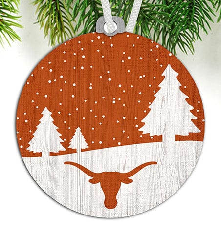 Fan Creations Ornament University of Texas Snow Scene Ornament