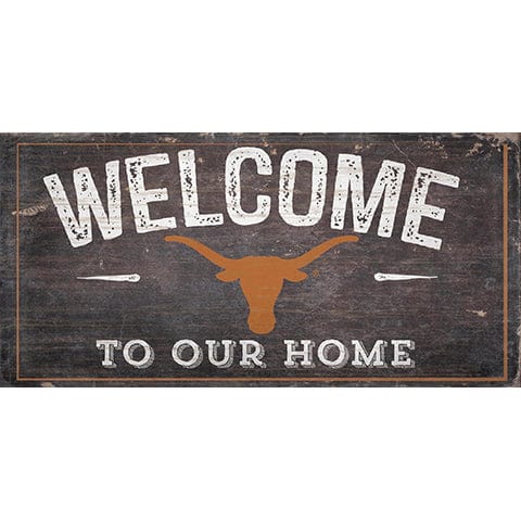 Fan Creations 6x12 Horizontal University of Texas Welcome Distressed 6 x 12