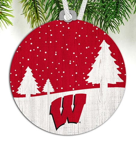 Fan Creations Ornament University of Wisconsin Snow Scene Ornament