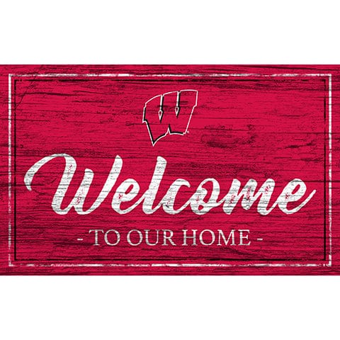Fan Creations 11x19 University of Wisconsin Team Color Welcome 11x19 Sign
