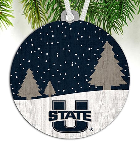Fan Creations Ornament Utah State Snow Scene Ornament