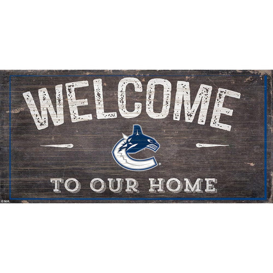 Fan Creations 6x12 Horizontal Vancouver Canucks Welcome Distressed 6x12