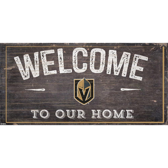Fan Creations 6x12 Horizontal Vegas Golden Knights Welcome Distressed 6x12