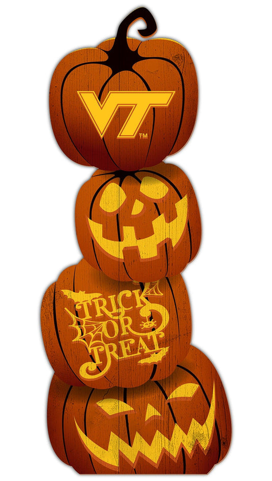 Fan Creations Holiday Home Decor Virginia Tech Pumpkin Stack 31in Leaner