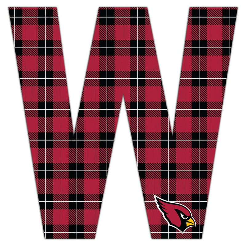 Load image into Gallery viewer, Fan Creations 24&quot; Wall Art W Arizona Cardinals 24in Plaid Pattern Letter
