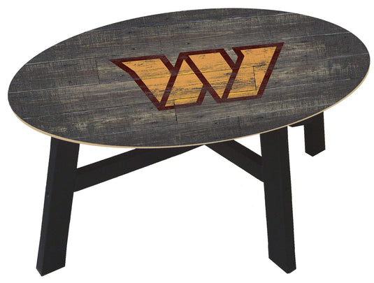 Fan Creations Home Decor Washington Commanders  Distressed Wood Coffee Table