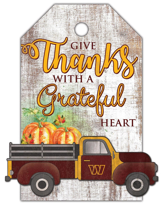 Fan Creations Holiday Home Decor Washington Commanders Gift Tag and Truck 11x19