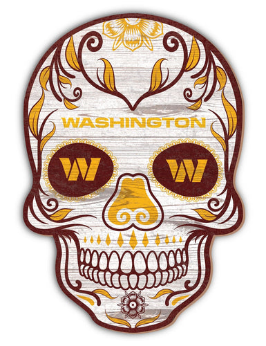 Fan Creations Holiday Home Decor Washington Commanders Sugar Skull 12in