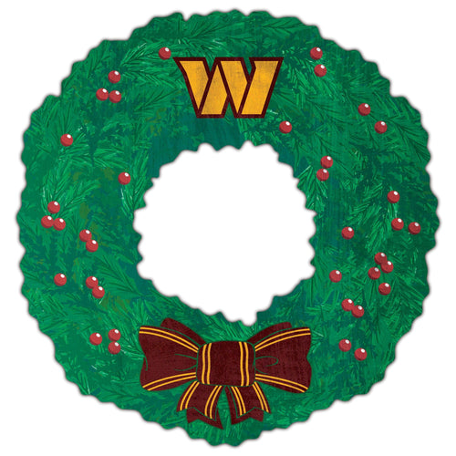 Fan Creations Holiday Home Decor Washington Commanders Team Wreath 16in
