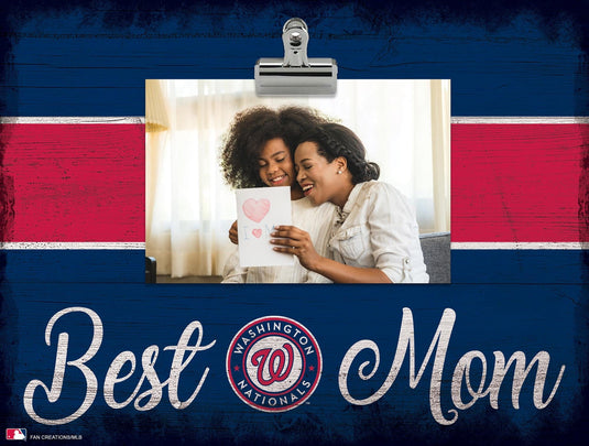 Fan Creations Desktop Stand Washington Nationals Best Mom With Stripe Clip Frame