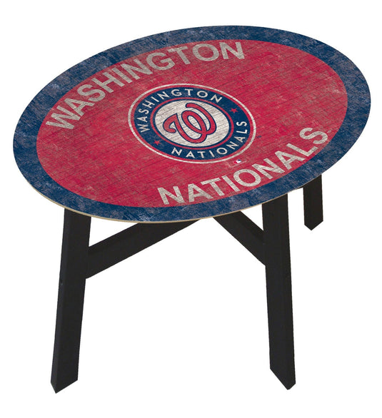 Fan Creations Home Decor Washington Nationals  Distressed Side Table With Team Colors