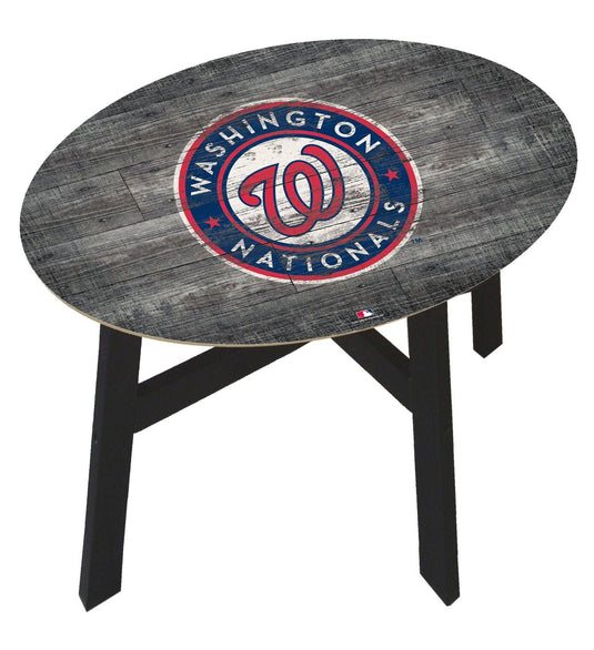 Fan Creations Home Decor Washington Nationals  Distressed Wood Side Table