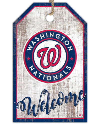 Fan Creations Holiday Home Decor Washington Nationals Welcome 11x19 Tag