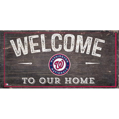 Fan Creations 6x12 Horizontal Washington Nationals Welcome Distressed Sign