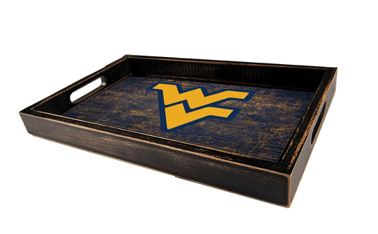 Fan Creations Home Decor West Virginia  Distressed Team Tray With Team Colors