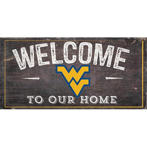 Fan Creations 6x12 Horizontal West Virginia University Welcome Distressed 6 x 12