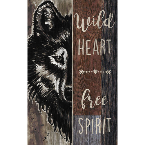 Fan Creations 11x19 Wild Heart, Free Spirit Wolf Art 11x19in