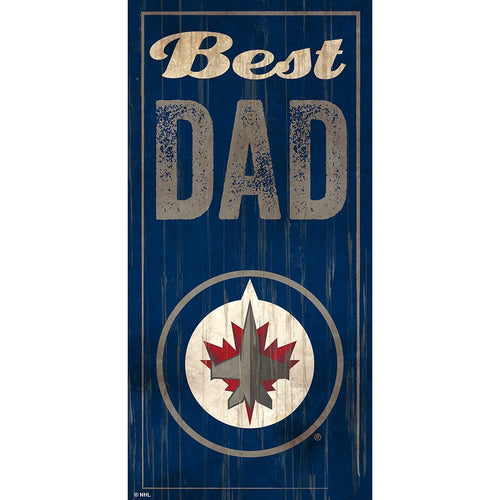 Fan Creations 6x12 Vertical Winnipeg Jets Best Dad 6x12 Sign