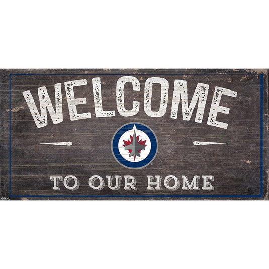 Fan Creations 6x12 Horizontal Winnipeg Jets Welcome Distressed 6x12