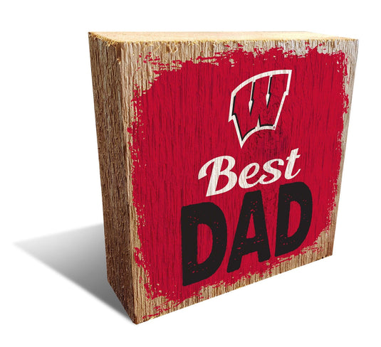 Fan Creations Desktop Stand Wisconsin Best Dad Block