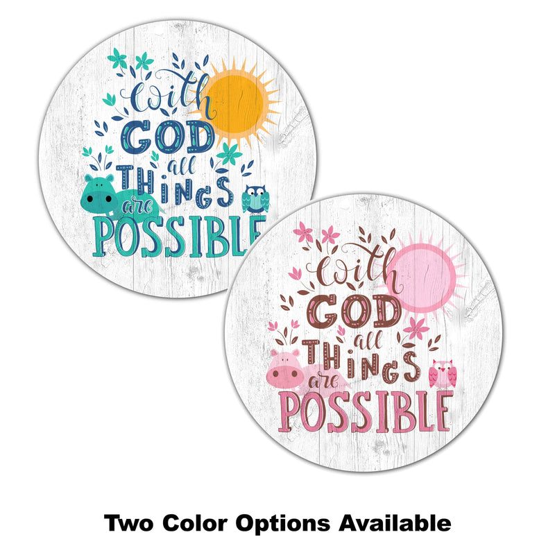 Load image into Gallery viewer, Fan Creations 12&quot; Wall Art Religious With God 12&quot; Circle
