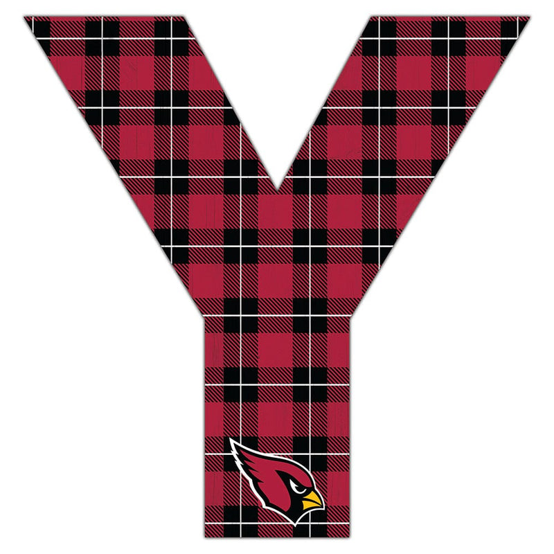 Load image into Gallery viewer, Fan Creations 24&quot; Wall Art Y Arizona Cardinals 24in Plaid Pattern Letter
