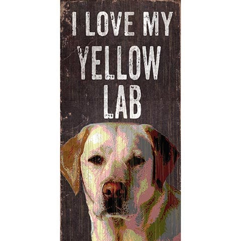 Fan Creations 6x12 Pet Yellow Lab I Love My Dog 6x12