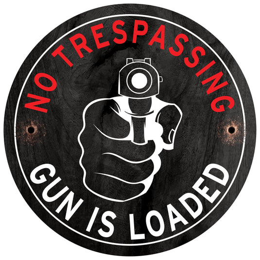 Fan Creations Wall Decor No Trespassing 12in Circle