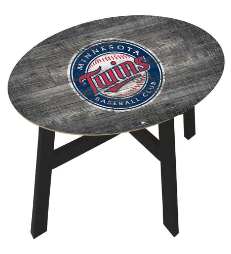 Fan Creations Home Decor Minnesota Twins  Distressed Wood Side Table