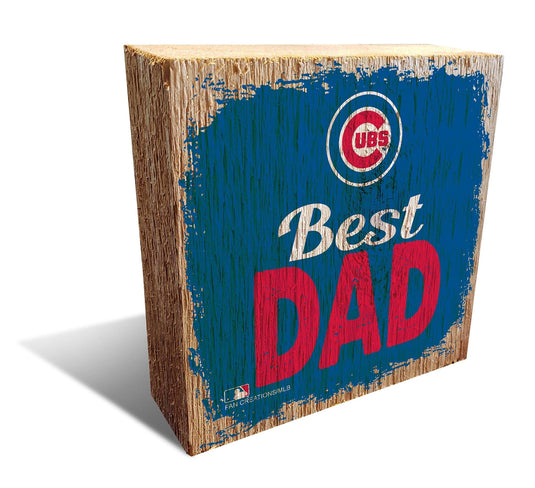 Fan Creations Desktop Stand Chicago Cubs Best Dad Block