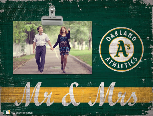 Fan Creations Desktop Stand Oakland Athletics Mr & Mrs Clip Frame