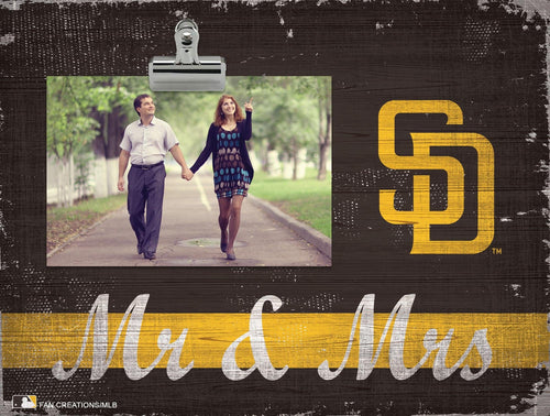 Fan Creations Desktop Stand San Diego Padres Mr & Mrs Clip Frame