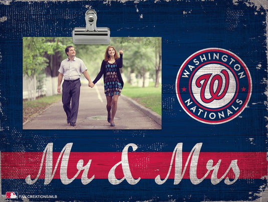 Fan Creations Desktop Stand Washington Nationals Mr & Mrs Clip Frame