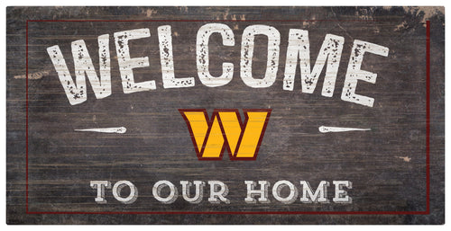 Fan Creations 6x12 Horizontal Washington Commanders Welcome Distressed 6 x 12