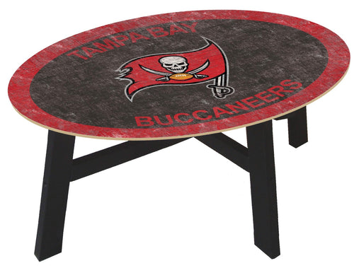 Fan Creations Home Decor Tampa Bay Buccaneers  Distressed Wood Coffee Table With Team Colors