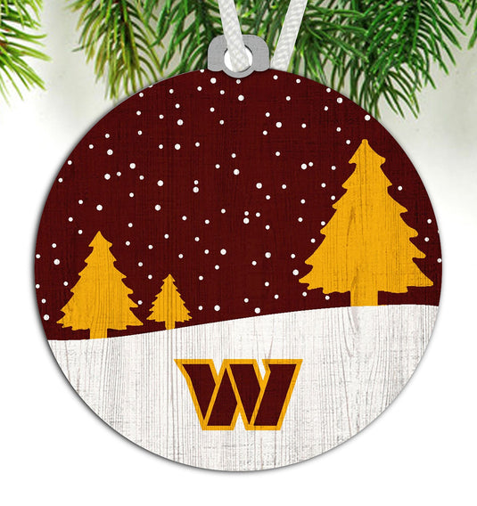 Fan Creations Ornament Washington Commanders Snow Scene Ornament