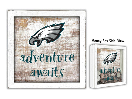 Fan Creations Desktop Stand Philadelphia Eagles Adventure Awaits Money Box