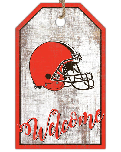 Fan Creations Holiday Home Decor Cleveland Browns Welcome 11x19 Tag
