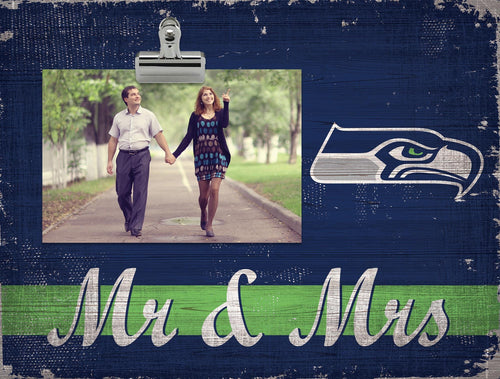 Fan Creations Desktop Stand Seattle Seahawks Mr & Mrs Clip Frame