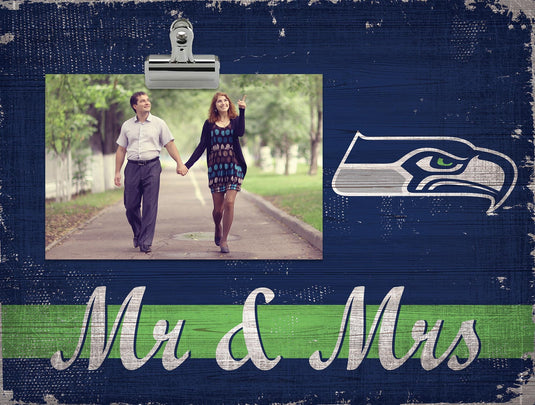 Fan Creations Desktop Stand Seattle Seahawks Mr & Mrs Clip Frame