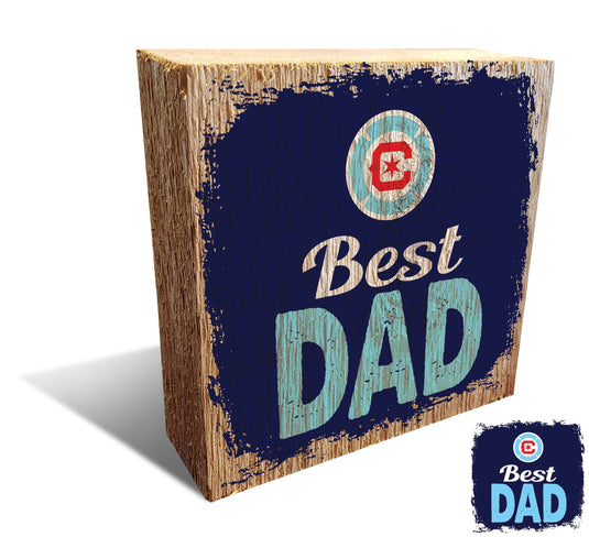 Fan Creations Desktop Stand Chicago Fire Best Dad Block