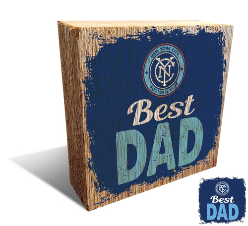 Fan Creations Desktop Stand New York City FC Best Dad Block