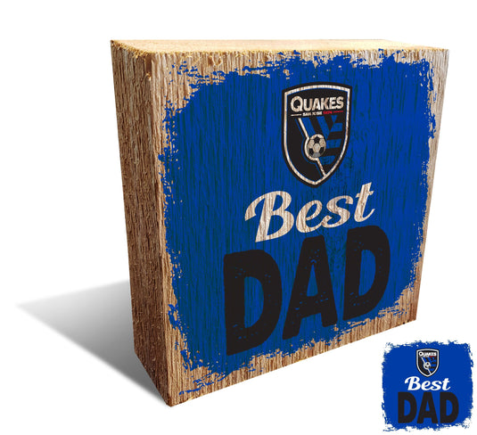 Fan Creations Desktop Stand San Jose Earthquakes Best Dad Block